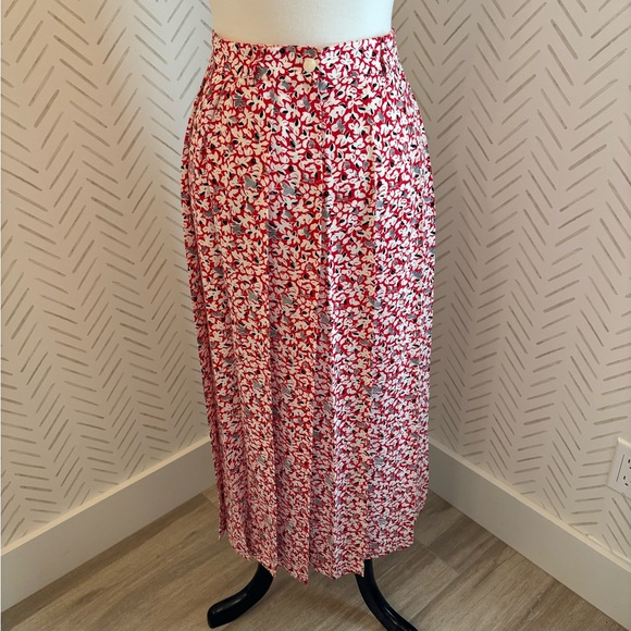 Liz Claiborne Collection Vintage Floral Pleated Skirt Size 10 - Picture 2 of 4